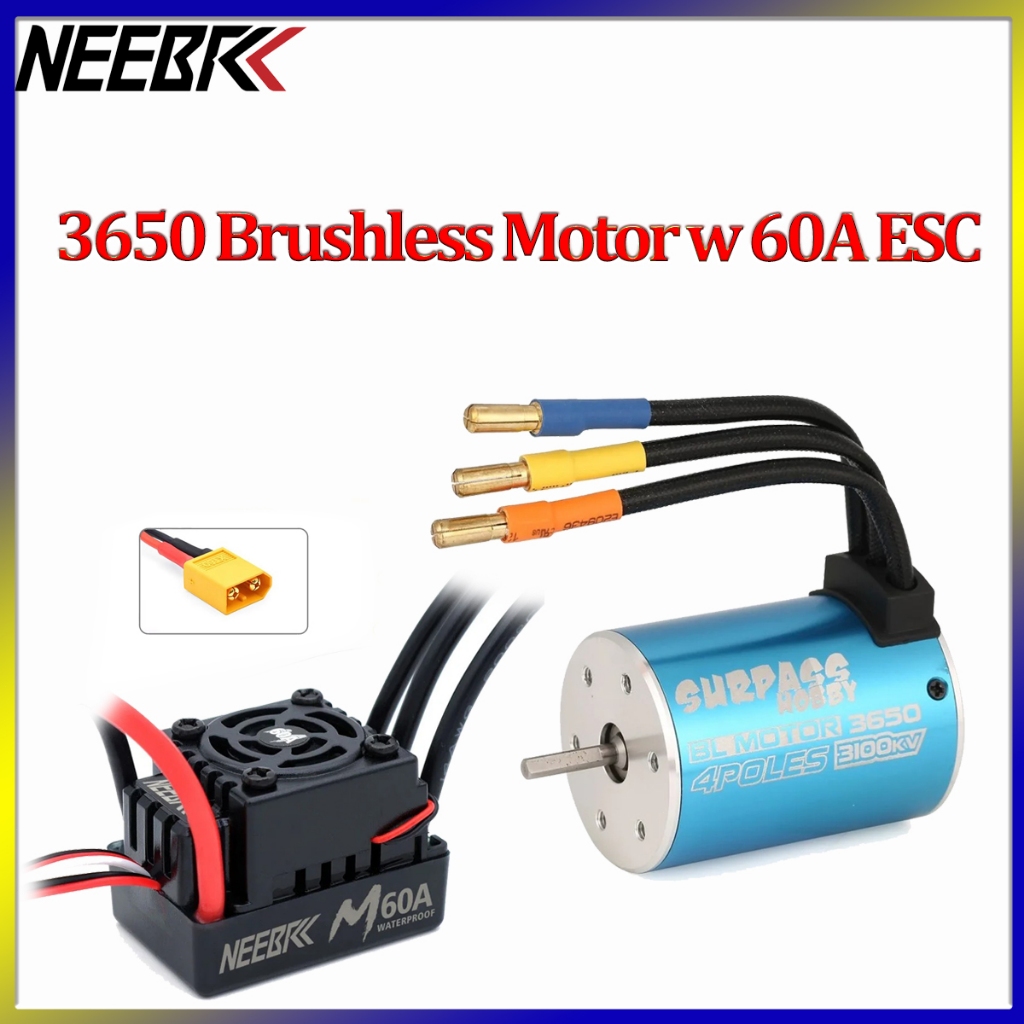Neebrc กันน้ํา 3650 1650KV 2300KV 3100KV 3500KV 3900KV 4300KV 5200KV มอเตอร์ไร้แปรงสําหรับ 1/10 RC ร