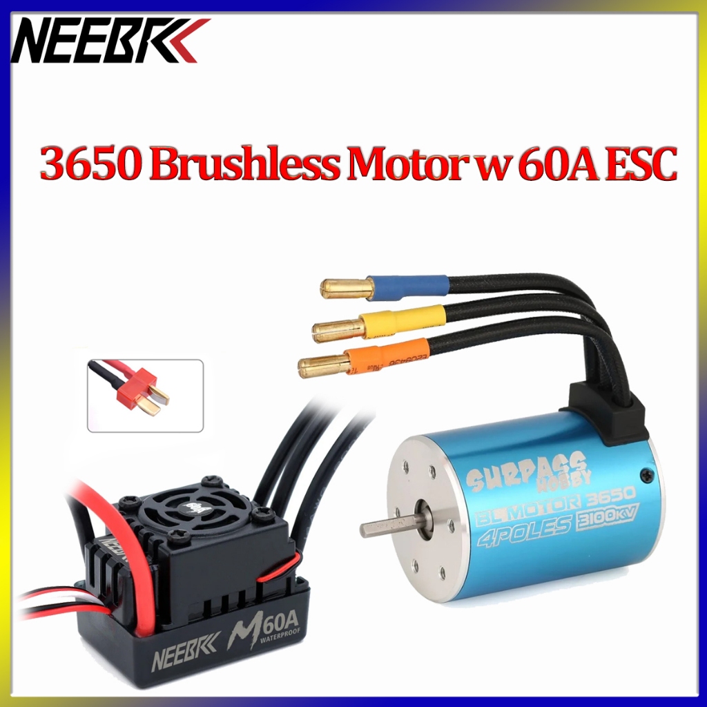 Neebrc กันน้ํา 3650 1650KV 2300KV 3100KV 3500KV 3900KV 4300KV 5200KV มอเตอร์ไร้แปรง M60A T ESC สําหร