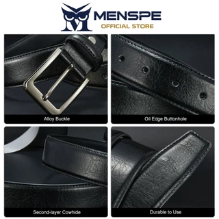 Menspe เข็มขัดผู้ชาย หนังแท้วินเทจ เข็มขัดเรียบๆ