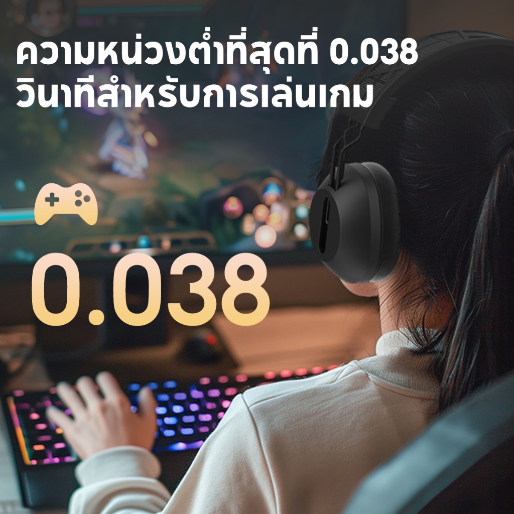 WIWU TD-06 หูฟังตัดเสียงรบกวน -25dB พลังงานแสงอาทิตย์ 40mm ไดอะแฟรมไทเทเนียม เสียงเกม 0.038s