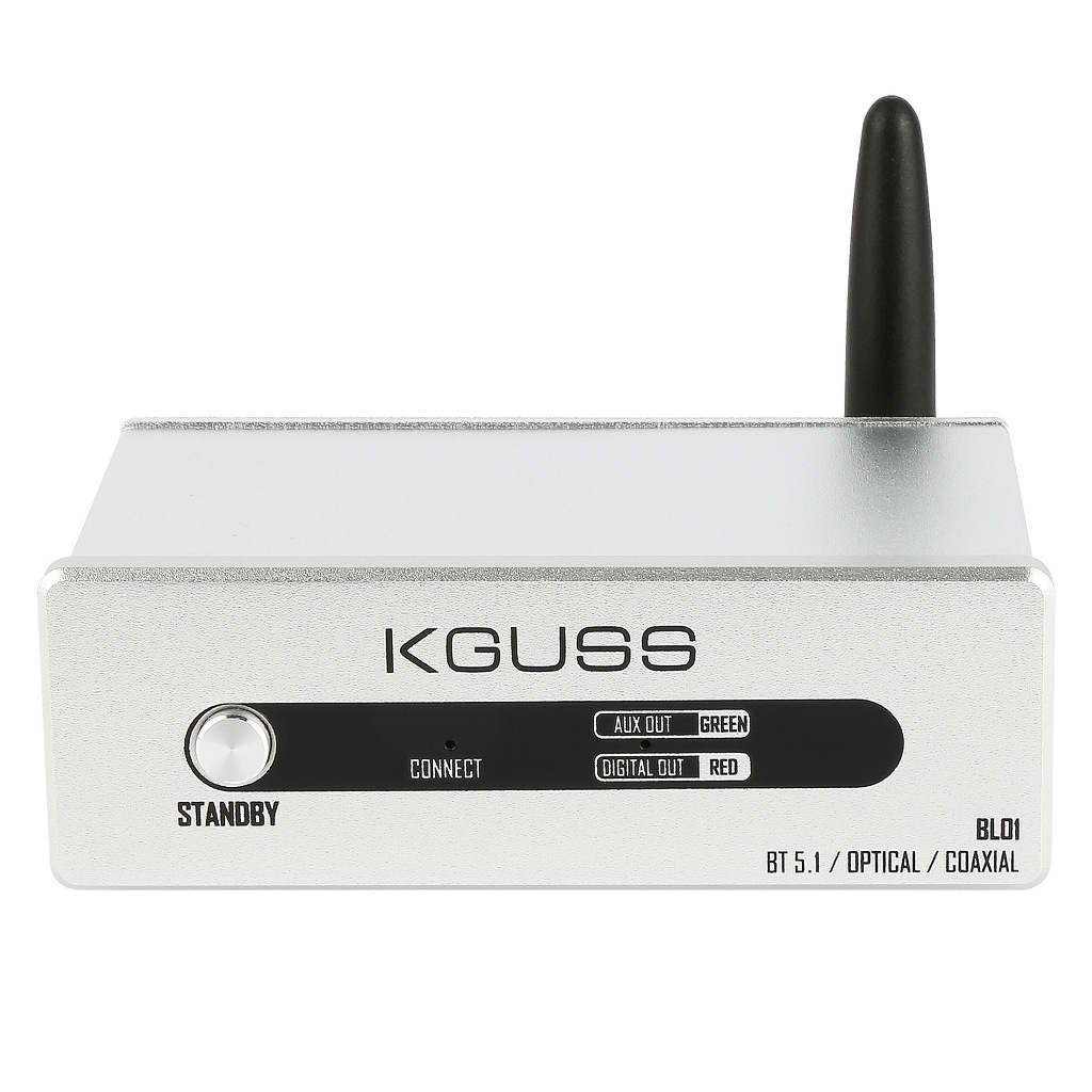 Kguss BL01 บลูทูธ 5.1 เครื่องรับสัญญาณเสียงไฮไฟ QCC3031 ถอดรหัส lossless APTX HD ไฟเบอร์โคแอกเชียล R
