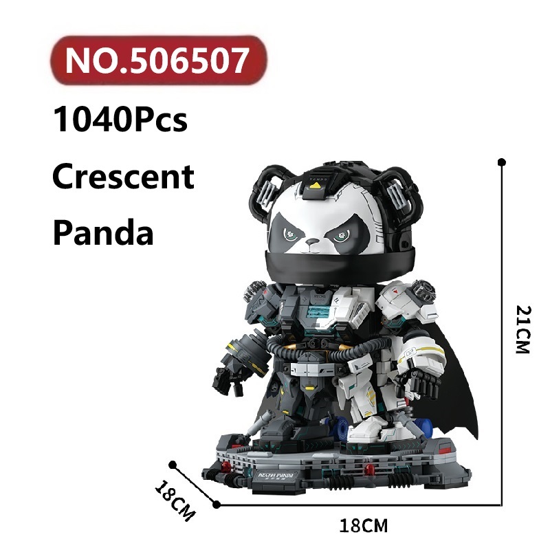 ✨แพนด้าอวกาศ นักบินอวกาศเครื่องกล เข้ากันได้ตัวต่อเลโก้ 1040ชิ้น Wekki Figure โมเดลประกอบแล้ว
