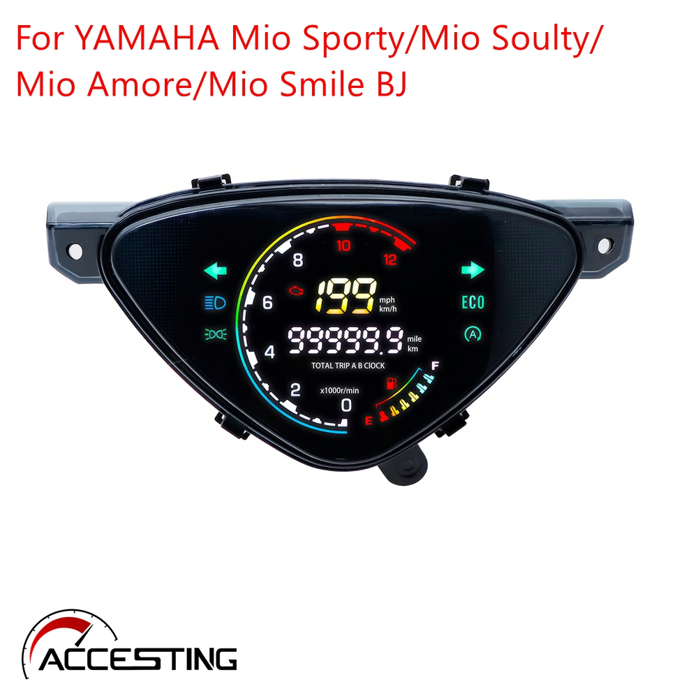 ยี่ห้อใหม่ดิจิตอล LED เมตรรถจักรยานยนต์ Speedometer เครื่องวัดระยะทาง Tachometer สําหรับ YAMAHA Mio Sporty สําหรับ Mio Amore สําหรับ Mio Smile BJ