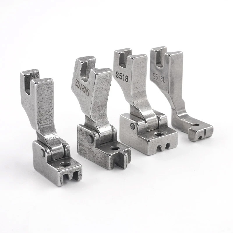 1 ชิ้น S518/518N/518NS/S518L ที่มองไม่เห็นซิปเท้าคู่มือสําหรับอุตสาหกรรม Lockstitch เครื่องแบนรถอุปก