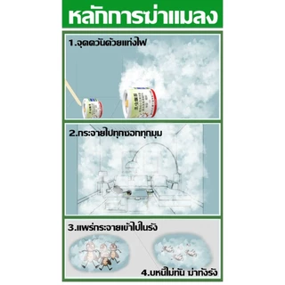 💥จุดหนึ่งครั้ง50ปีไร้แมลง💥ควันไล่แมลง กำจัดสาบ หมัด วัน ตัวเรือด ยุง และแมงมุม หนู งูปลวก ควันไล่ยุง ยาฆ่าแมลง