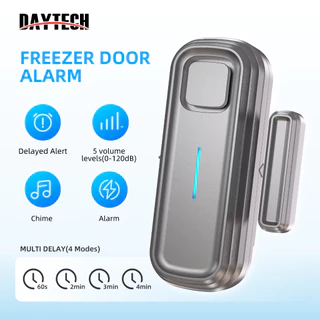 Daytech สัญญาณเตือนประตูตู้เย็นพร้อมดีเลย์ 1/2/3/4 นาที ปรับปิด หน้าต่าง เตือน 0 -120dB alarm DA10