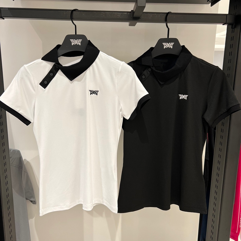 เสื้อผ้ากอล์ฟ ฤดูร้อนใหม่ผู้หญิงแขนสั้นเสื้อยืดคมชัดสีปกสบายระบายอากาศด้านบนแห้งเร็วยืดบางที่มีคุณภาพสูงกีฬาสันทนาการกลางแจ้งย์