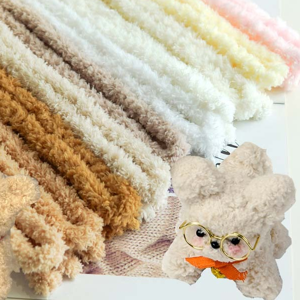 St. kunkka 100 ซม.ลวดกำมะหยี่แบบหนา นุ่มน่ารักขนแกะปะการัง Twist Stick DIY เครื่องประดับผมสร้างสรรค์ทอมือสัตว์น่ารัก