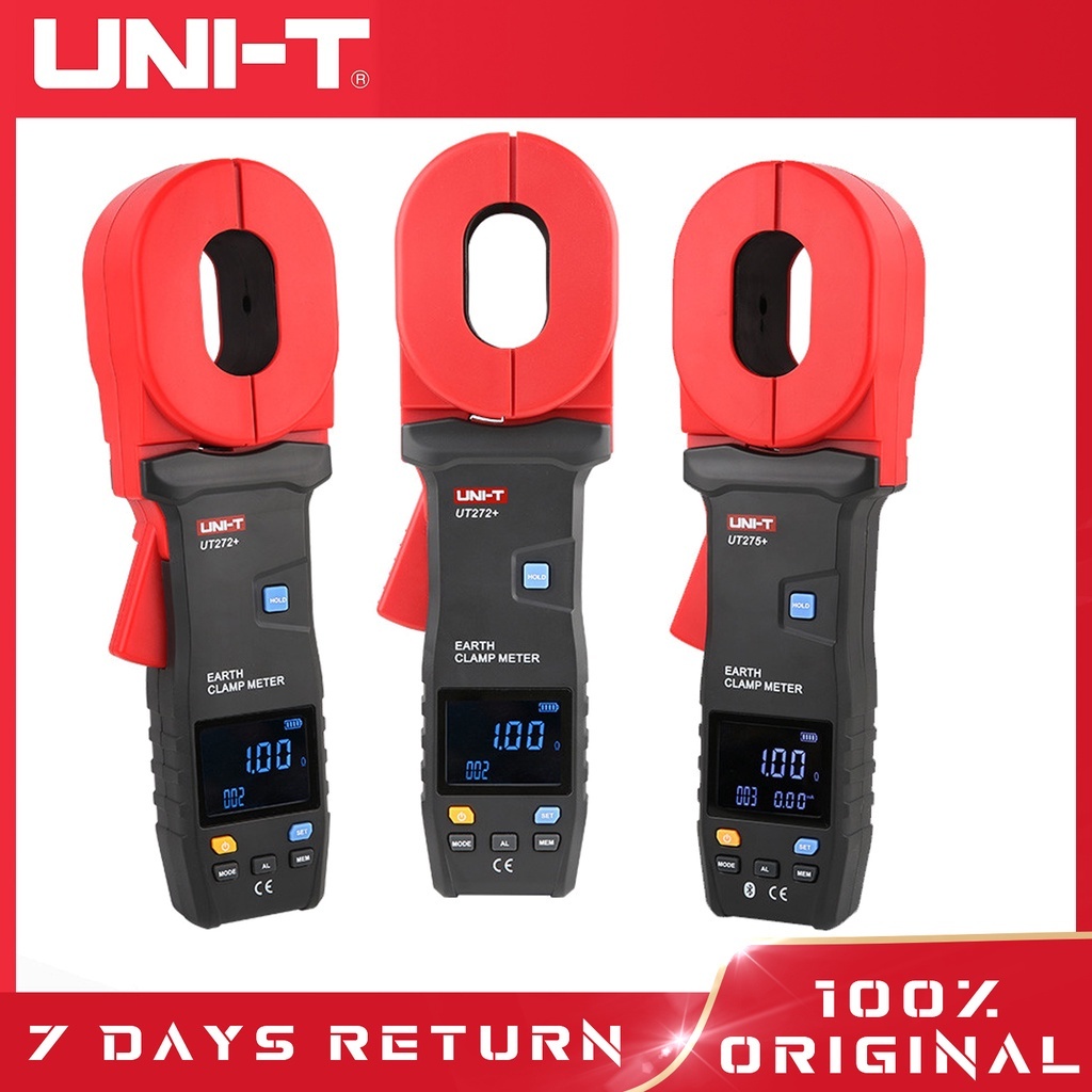 【จัดส่งฟรี+รับประกันหนึ่งปี】UNI-T UT272+ UT273+ UT275+ Clamp Earth Ground Testers Resistance Leakage