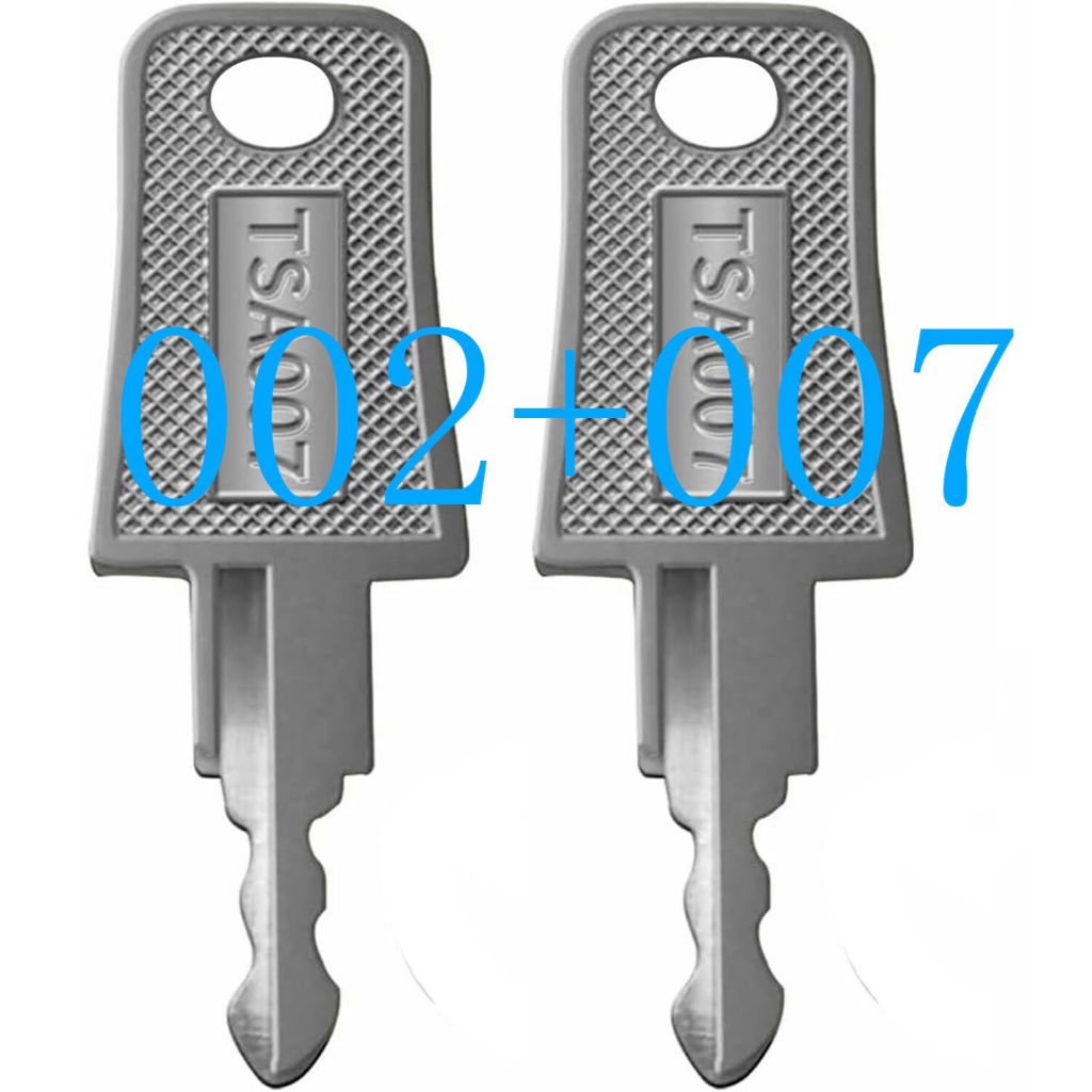 กุญแจ TSA TSA007 TSA002 กุญแจล็อคสากล กุญแจกระเป๋าเดินทางพร้อม 2 ชิ้น พวงกุญแจสําหรับรหัสผ่านที่ถูกล