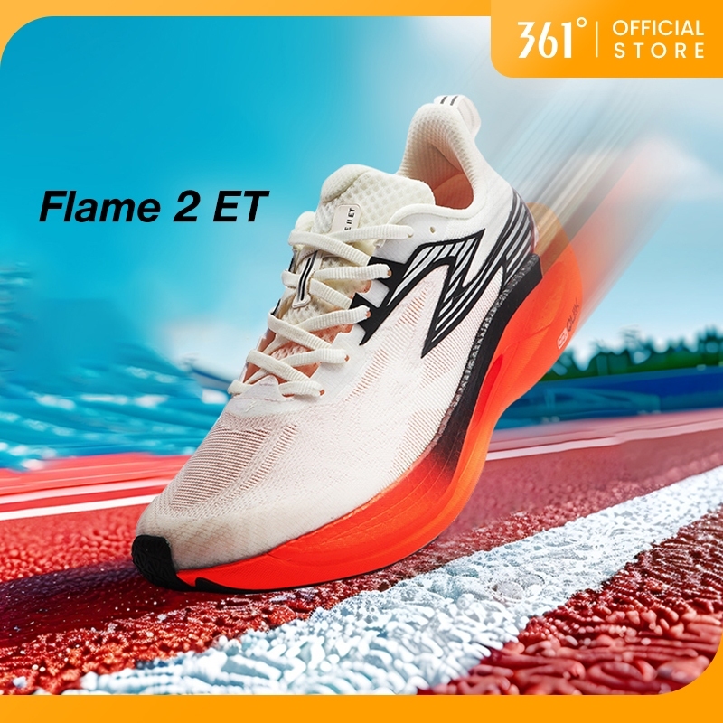 361 Degrees Flame 2 Et รองเท้าวิ่งสำหรับผู้ชายและผู้หญิงที่ดูดซับแรงกระแทกได้ดี สำหรับการฝึกซ้อมทดสอ