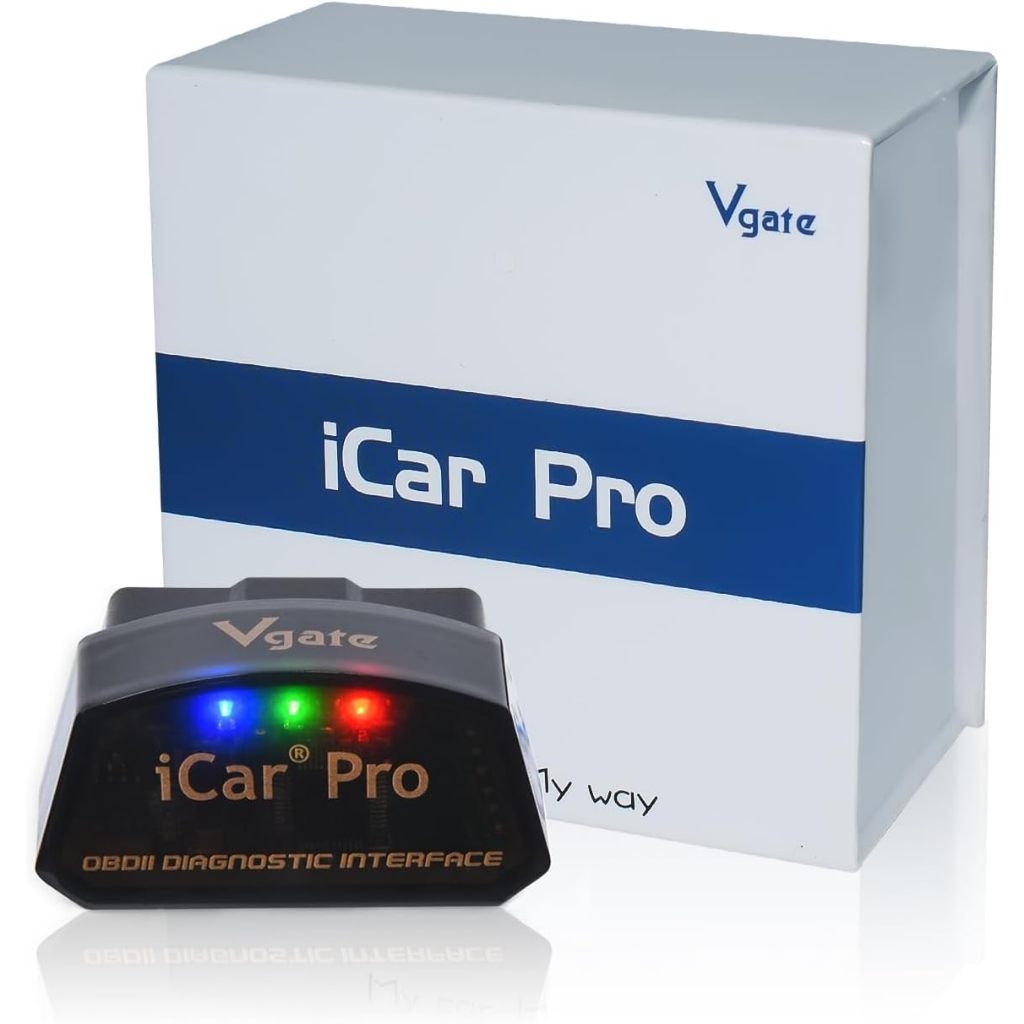 Vgate iCar Pro (BT3.0/ BLE4.0) OBD2 เครื่องสแกนเนอร์บลูทูธเครื่องอ่านรหัสเครื่องมือสแกนวินิจฉัยสําหรับ Android และ iOS และ Windows เข้ากันได้กับอะแดปเตอร์ ELM327