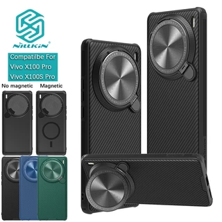 Nillkin สําหรับ Vivo X200 Ultra/X200 Pro Mini/X100 Pro/X100S Pro Camshield ProP PC TPU กันกระแทก Anti-Drop ปกป้องเลนส์กล้อง Kickstand Magnetic Hard ฝาหลังเคสโทรศัพท์ Ca