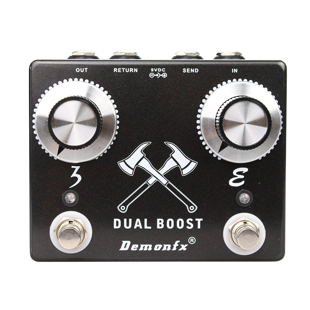 New Demonfx Dual Boost Preamp Effect Pedal Combine Two Booster In One Shell พร้อม FX LOOP