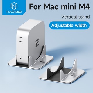 Hagibis ขาตั้งแนวตั้งสําหรับ MAC Mini M4/M4 Pro อลูมิเนียมแล็ปท็อปเดสก์ท็อปขาตั้ง Anti-Slip ปรับผู้ถือคอมพิวเตอร์สําหรับ Apple MAC Mini