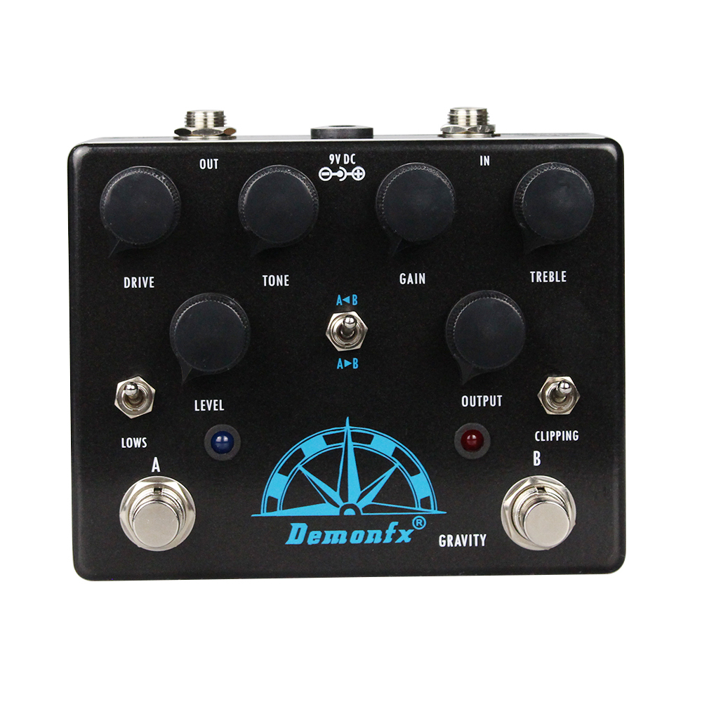 Demonfx ใหม่ Gravity Guitar Effect Pedal รวม TS10 และ KLON CENTAUR ใน One Pedal เพิ่ม Order Toggle