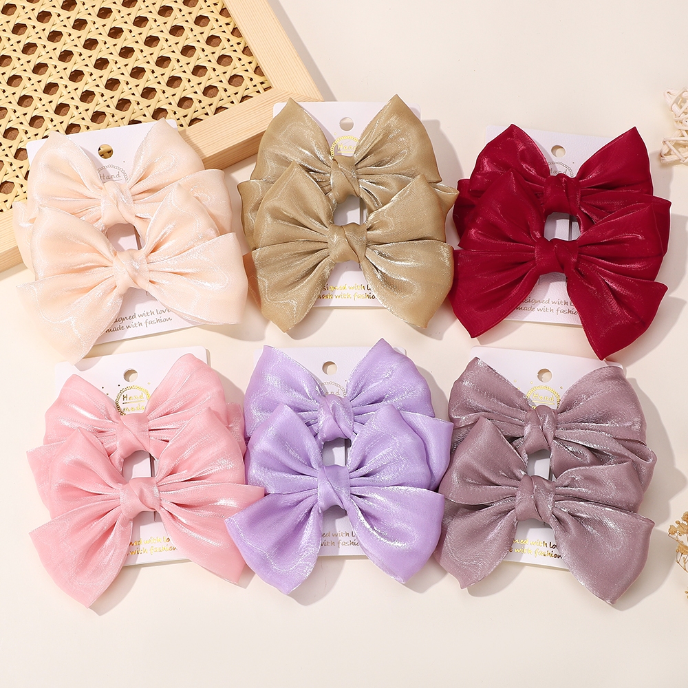 KIDSBOWS 2 ชิ้นสาวน่ารัก Bow กิ๊บติดผมเด็ก Hairpins หวานเด็ก Barrettes สาวเจ้าหญิงอุปกรณ์เสริมผมของขวัญ
