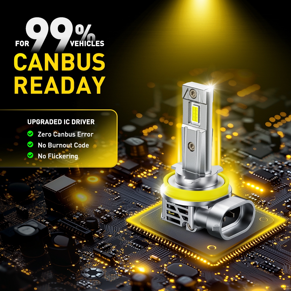 AUXITO 2PC ไฟหน้า M6S H11 LED 80W 18000LM H4 H1 H7 9005 HB3 9006 HB4 9012 H13 รถไฟ LED 6500K - รูปที่ 4