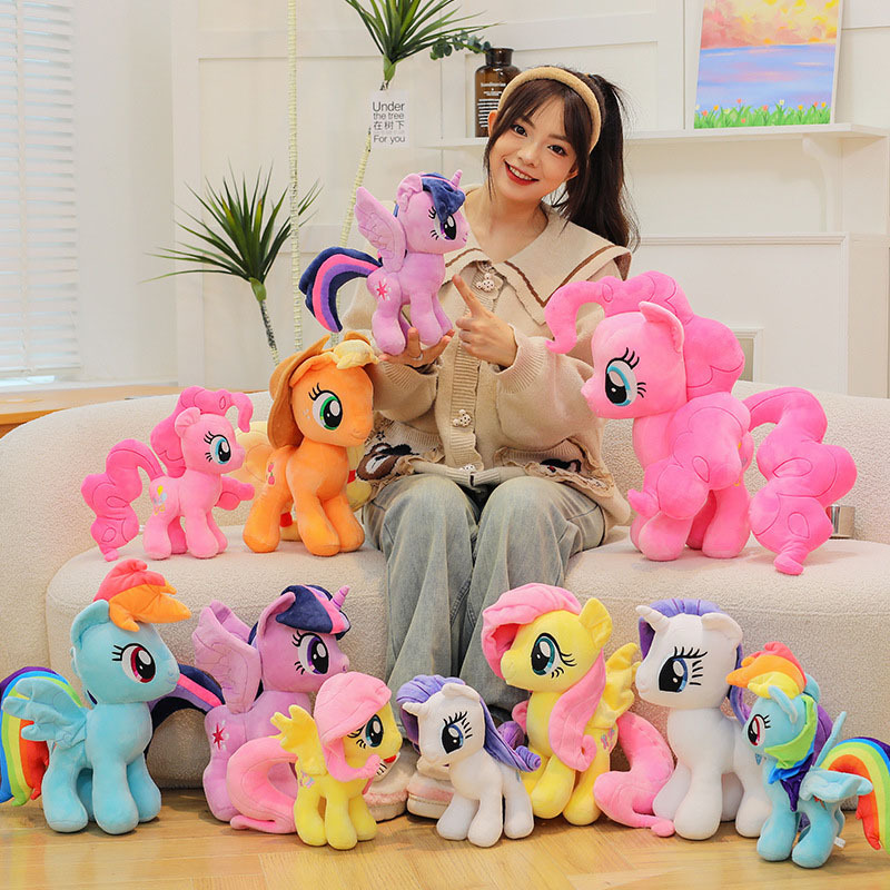 20 ซม.-30 ซม.-40 ซม.อะนิเมะ My Little Pony ตุ๊กตาตุ๊กตา Animesoft และสะดวกสบายของเล่น Pinkie พายการ์ตูนเครื่องประดับนุ่มวันเกิด Kawaii ของเล่นเด็กของขวัญ