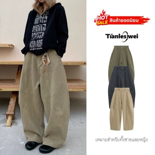 Tianlesiwei กางเกงลําลอง ชุดเอี๊ยม มีดพร้า สไตล์อเมริกันย้อน…