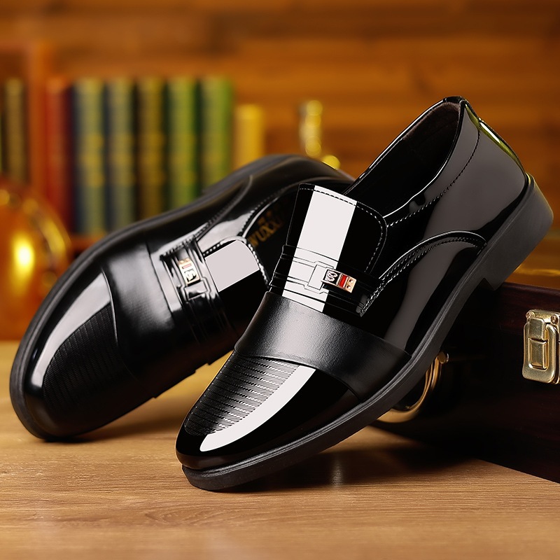 รองเท้าหนังชาย คัชชูหนัง  คัชชู ผู้ชาย  wearing black size 39-44, formal men's leather
