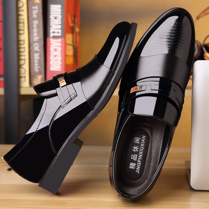 รองเท้าหนังชาย คัชชูหนัง  คัชชู ผู้ชาย  wearing black size 39-44, formal men's leather
