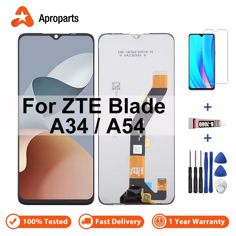 สําหรับ ZTE Blade A34 A54 จอแสดงผล LCD Touch Screen Digitizer Assembly โทรศัพท์มือถือ Reaper เปลี่ยน