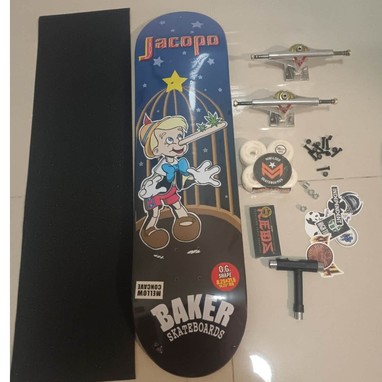 Pro สเก็ตบอร์ดครบชุด 8 นิ้ว 8.25 นิ้วผู้ใหญ่ชุดสเก็ตบอร์ดใหม่ BAKER MINILOGO VENTURE BON ES BEARING T TOOL DIY ชุดสเก็ตบอร์ด - รูปที่ 3