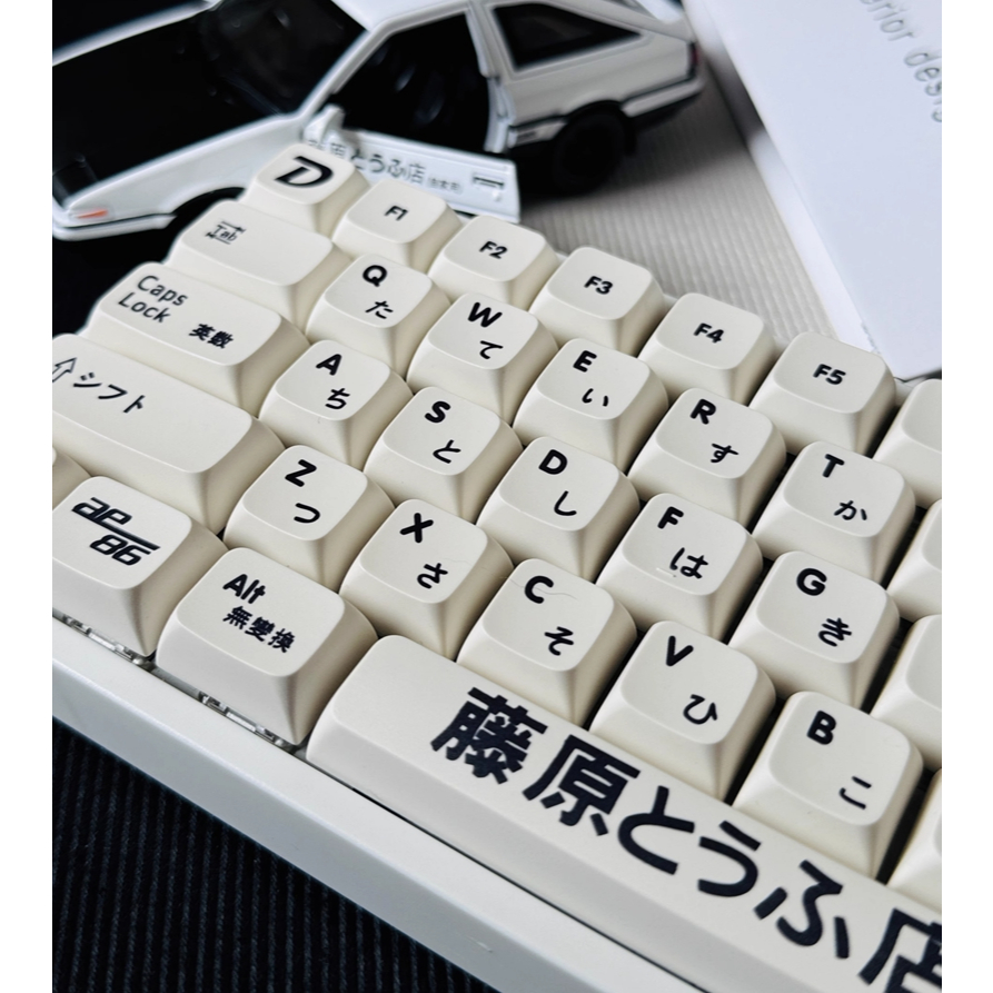Keycap เฉพาะInitial D Keycap AE86 118 คีย์โปรไฟล์ XDA PBT Dye-sub สําหรับ Cherry MX Switch คีย์บอร์ด