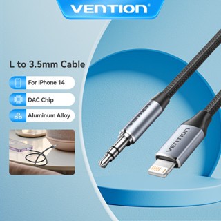 Vention อะแดปเตอร์สายเคเบิลแจ็คหูฟัง AUX Lightning เป็น 3.5 มม. สําหรับ iPhone