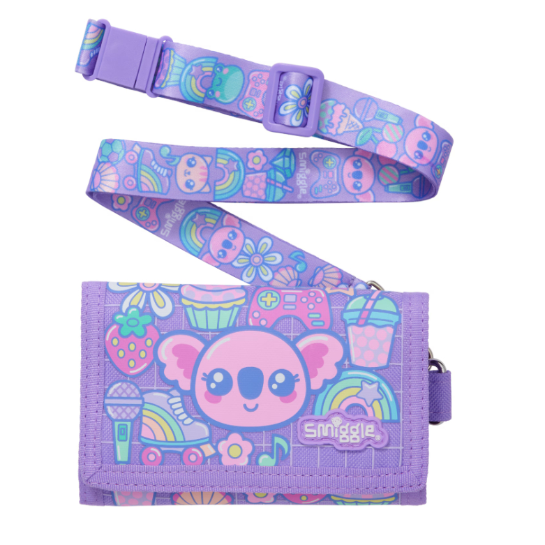 Smiggle กระเป๋าสตางค์ พับได้ สําหรับเด็กผู้ชาย ผู้หญิง ของขวัญ❥(^_-)ของขวัญรับปริญญา❤ของขวัญวันสาดน้