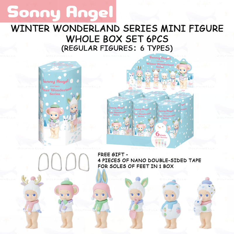 ทั้งกล่องชุด 6 ชิ้น Sonny Angel มินิฟิกเกอร์ Winter Wonderland Series มี 6 ประเภท-กระต่าย Dalmatian Reindeer Bear Fawn Koala น่ารักเดสก์ท็อปตกแต่ง