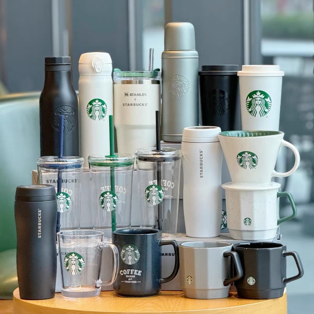 2025 Starbucks minimalist series ถ้วยใหม่, ถ้วยเซรามิคหรูหราสีบริสุทธิ์, thermos, Stanley แก้วเก็บความร้อนสแตนเลส