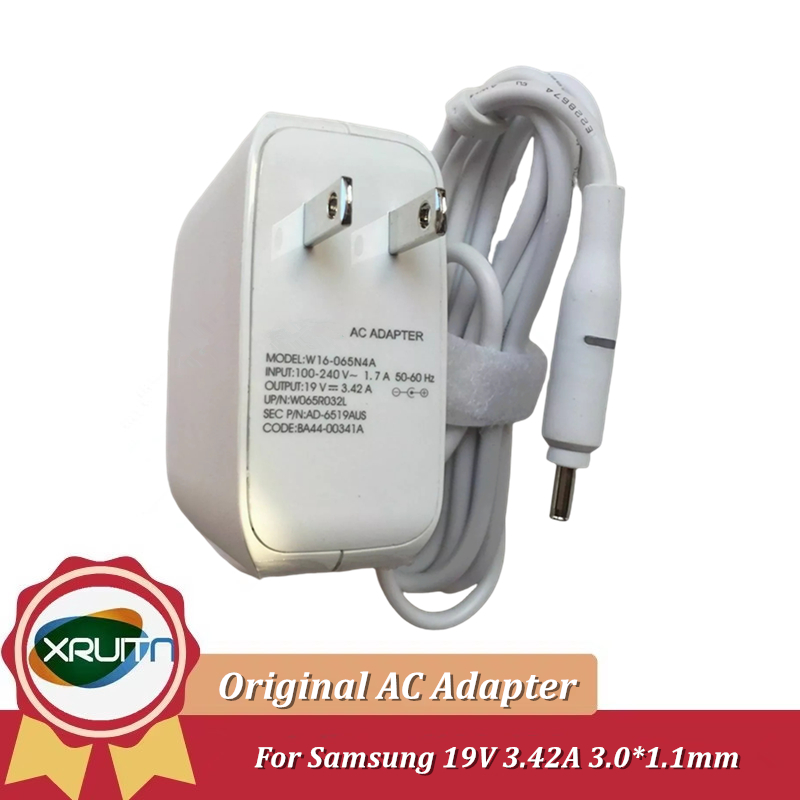 Original สําหรับ Samsung Notebook 9 NP900X3T-K01US Power Supply W16-065N4A AD-6519AUS 65W 19V 3.42A 