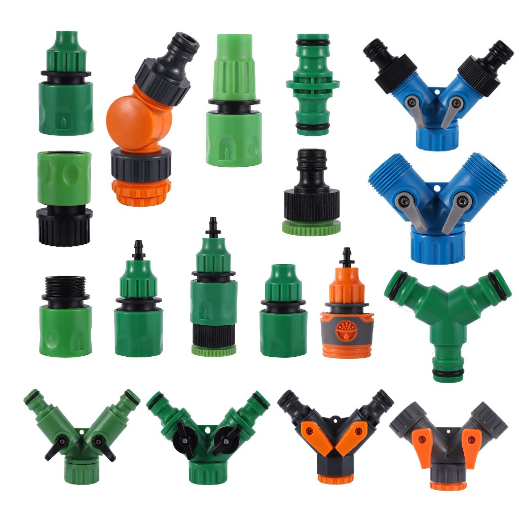 1/2 "3/4" Quick Connector 4/7 มม.,8/11 มม.Y-type ท่อเชื่อมต่อสําหรับระบบน้ําหยด