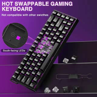Aula WIN60/68HE คีย์บอร์ดแม่เหล็ก RT Gaming แบบมีสาย RGB Hot-swap 8kHz คีย์บอร์ดเครื่องกลความหน่วงต่ํา