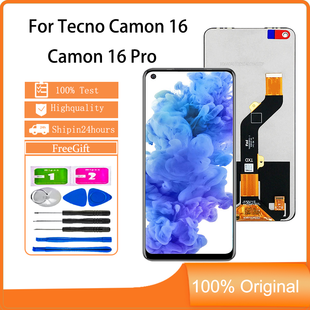 สําหรับจอแสดงผล Tecno Camon 16 CE7 16 Pro CE8 เปลี่ยนหน้าจอสัมผัส LCD