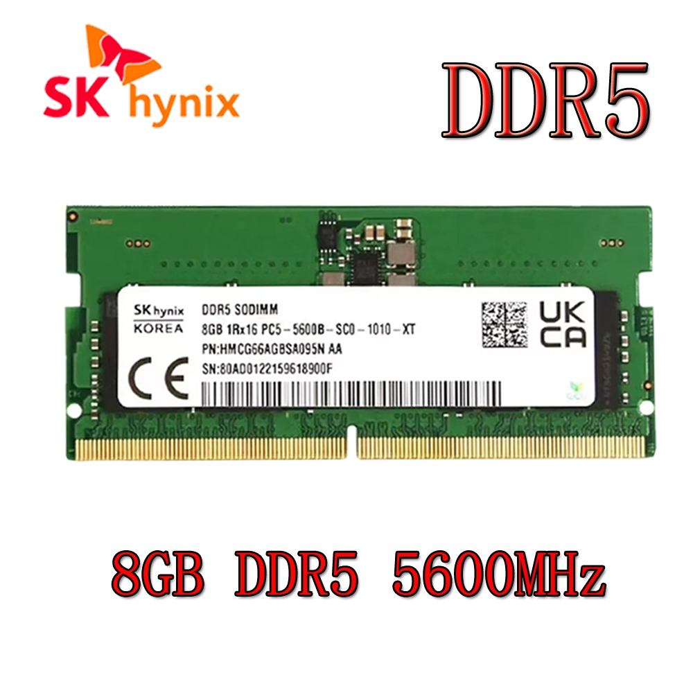 Sk Hynix DDR5 SODIMM RAM 8GB DDR5 5600MHz PC5-44800S 1.1V หน่วยความจําแล็ปท็อปโน้ตบุ๊ค RAM CL46