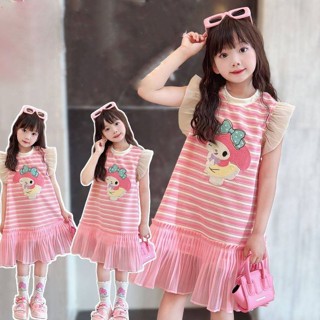 Sanrio Girls Dress เสื้อผ้า 2025 ฤดูร้อนเด็ก Kuromi My Melod…