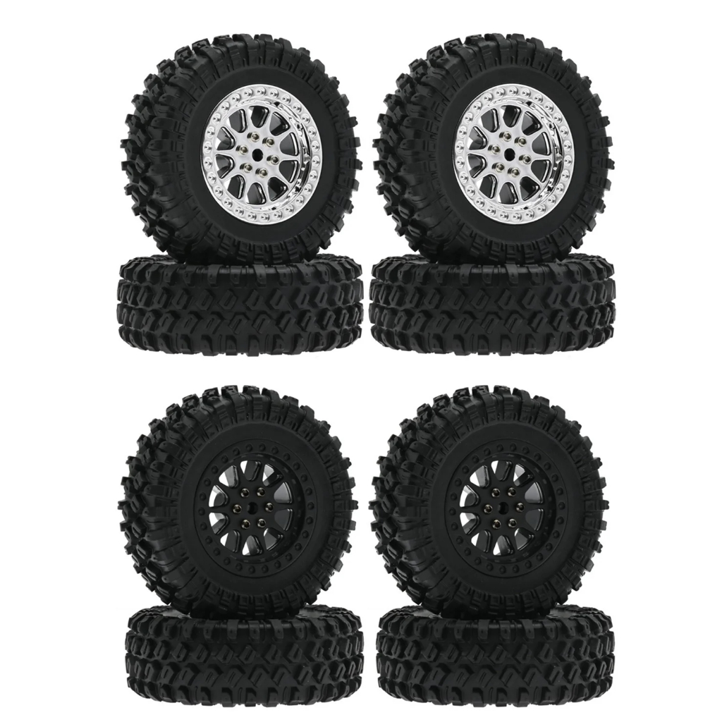 4PCS KOShobby RC รถ 67.5 มม.ขอบล้อโลหะ 70 มม.ยางสําหรับ MN 1/12 MN82 MN82S MN82PRO MN82T MN78 D90 D91 D96 99S WPL 1/16 series รีโมทคอนโทรลรถ