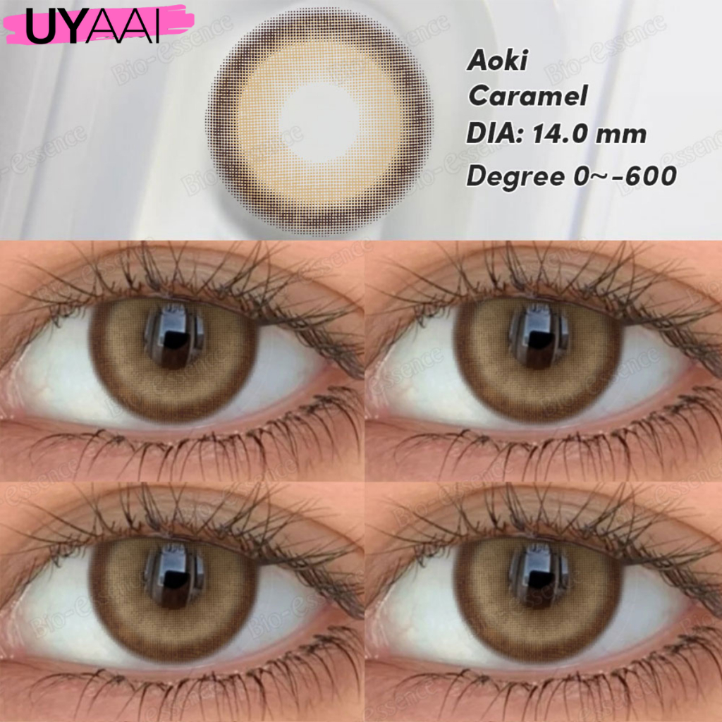{เกรด -0.00~-6.00} UYAAI x FRESHLADY คอนแทคเลนส์ สีน้ําตาลธรรมชาติ ไซซ์ S 14.0 มม.