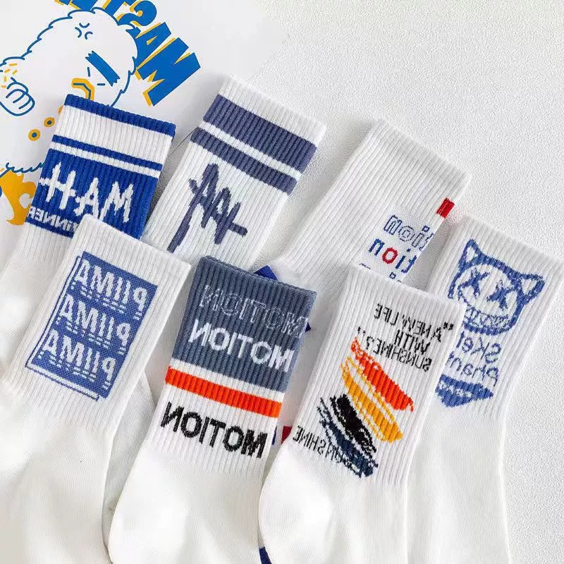 ง398 สุ่ม1คู่ฤดูร้อนเวอร์ชั่นเกาหลีถุงเท้ากลางหลอดผู้ชายบางสไตล์ถุงเท้าบาสเก็ตบอลคู่ - รูปที่ 2