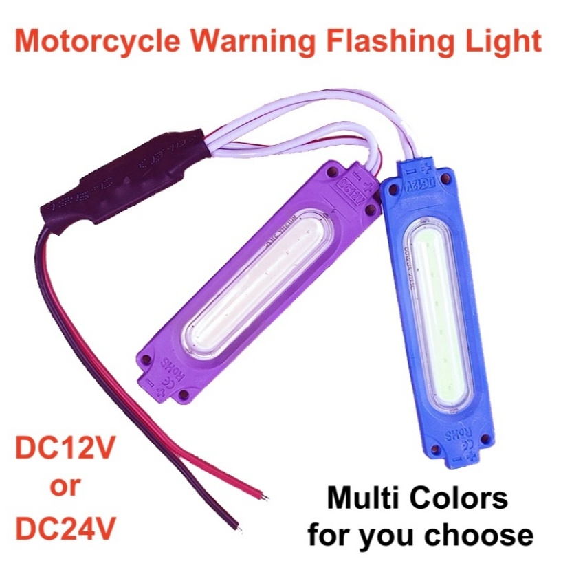 Flasher bulb blinker DC12V หรือ DC24V ไฟ LED สําหรับรถจักรยานยนต์ กันน้ํา LED Module ไฟแฟลช ( 25 สีให้คุณเลือก)