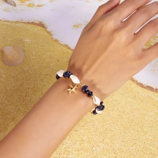 จูชิ ชิปปลาดาวสังข์ปรับสร้อยข้อมือแฟชั่นวินเทจวันหยุดของขวัญอุปกรณ์เสริม