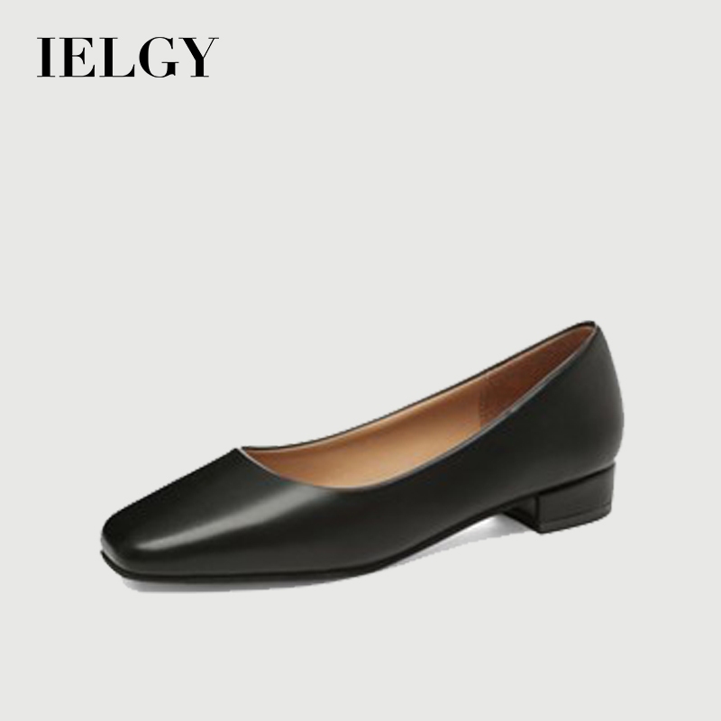 IELGY ใหม่สบายส้นต่ําขนาดบวกตารางนิ้วเท้าปั๊มแฟลตสําหรับผู้หญิง