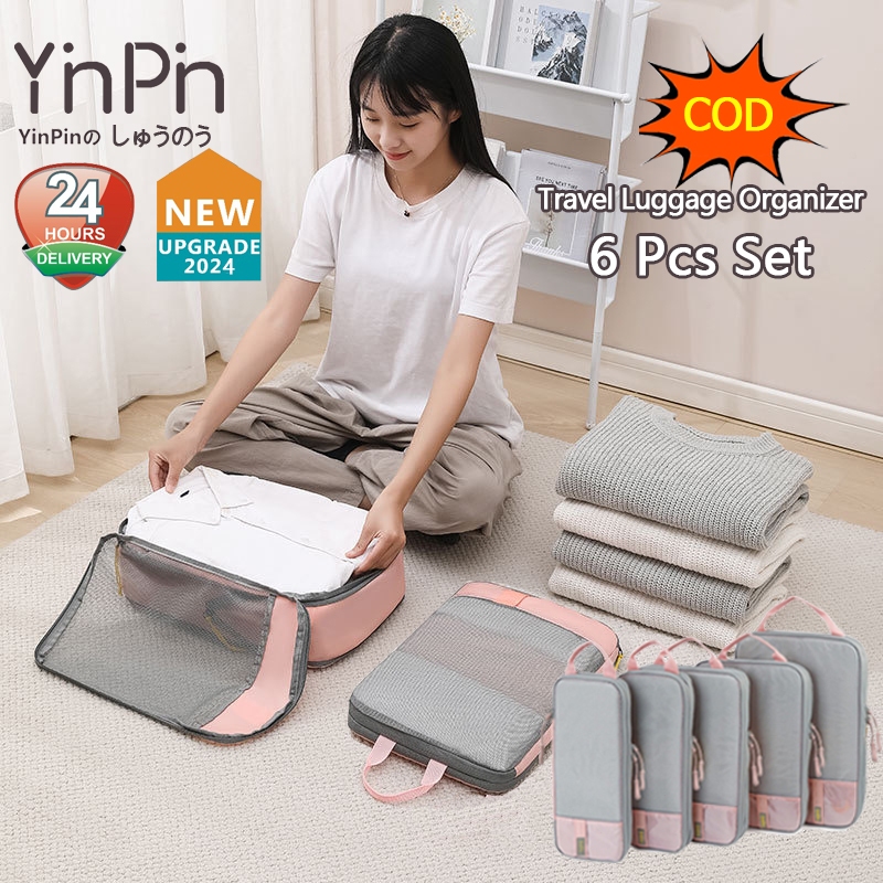 YINPINกระเป๋าเก็บของสําหรับเดินทางเพื่อธุรกิจ กระเป๋าใส่สัมภาระแบบพกพาแบบถือ