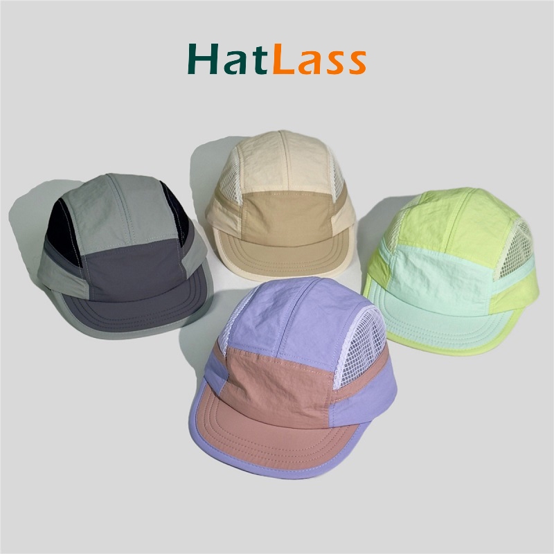 Hatlass หมวกเบสบอล Breathable Running Sports Hat Quick-dry 5-Pantel Cap