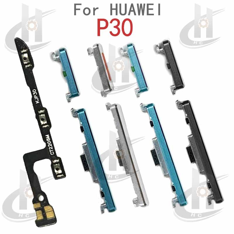 สําหรับ Huawei P30 สายเคเบิลปุ่มด้านข้าง ปรับระดับเสียงและเปิดปิดเครื่อง อะไหล่ทดแทน