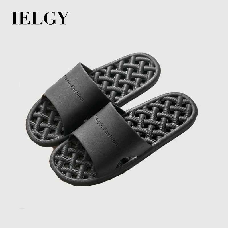 IELGY รองเท้าแตะคู่ฤดูร้อนใหม่ลื่นทนต่อการสึกหรอห้องน้ํา