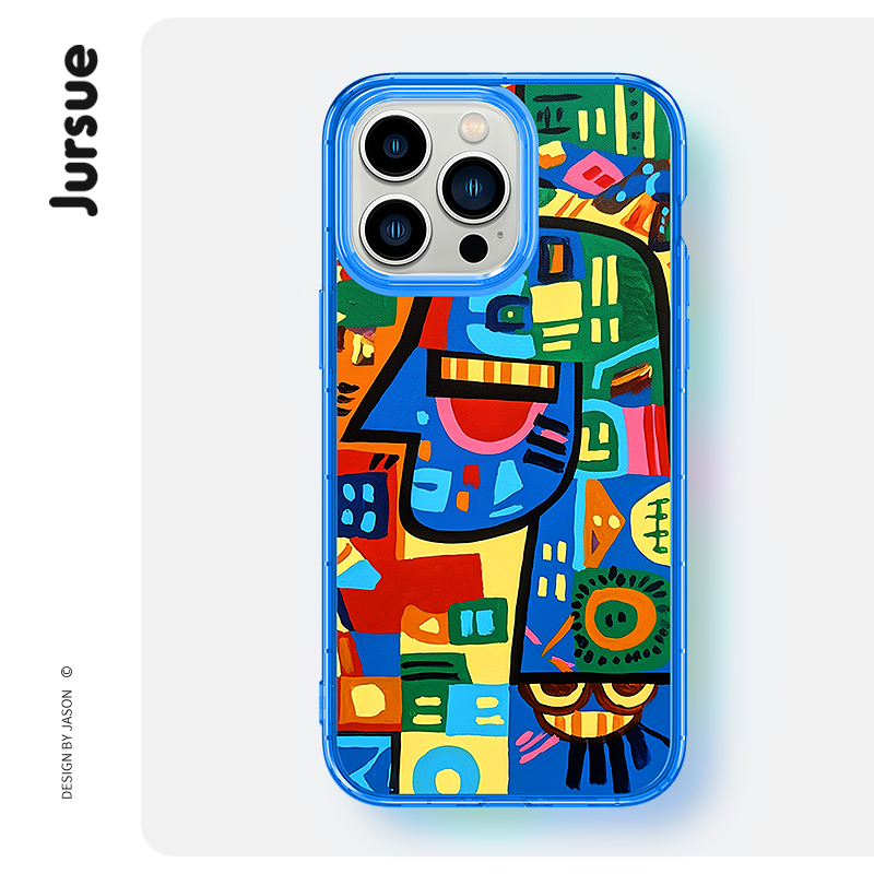Jursue น่ารักตลกความงามกันกระแทกสําหรับ iPhone 16 15 14 13 12 11 Pro Max SE 2020 X XR XS ip 8 7 Plus